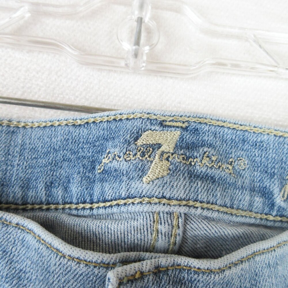 7 For All Mankind Josephina Skinny Boyfriend Jeans Size 26 Light Wash - Picture 6 of 16